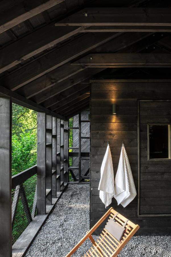 Hutstuf - The Fox & Private Outdoor Spa La-Roche-en-Ardenne Exterior foto