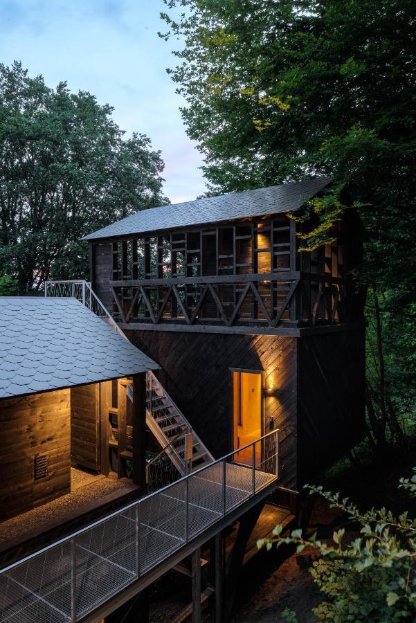 Hutstuf - The Fox & Private Outdoor Spa La-Roche-en-Ardenne Exterior foto