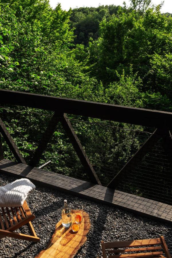 Hutstuf - The Fox & Private Outdoor Spa La-Roche-en-Ardenne Exterior foto